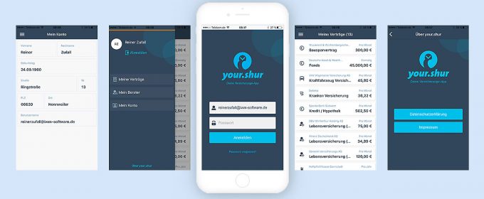your.shur Versicherungen verwalten per Smartphone-App